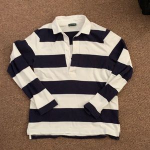 J. Crew, Navy and White, Rugby shirt Size M